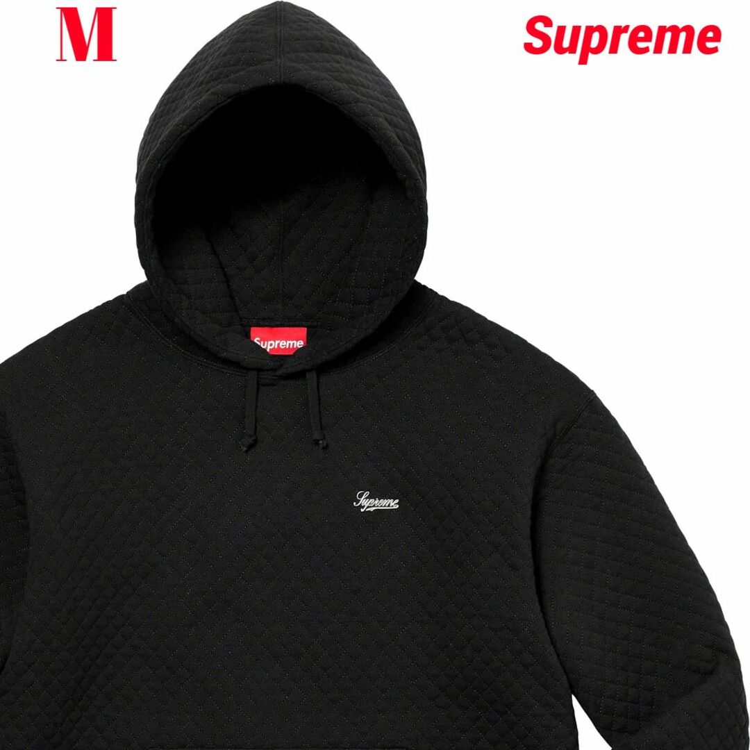 Supreme Micro Quilted Hooded SweatshirtsBLACKSIZE