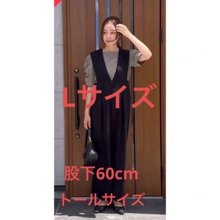 シマムラ(しまむら)の【トールサイズ】しまむら marieコラボ サロペット 股下60  黒　Lサイズ(サロペット/オーバーオール)