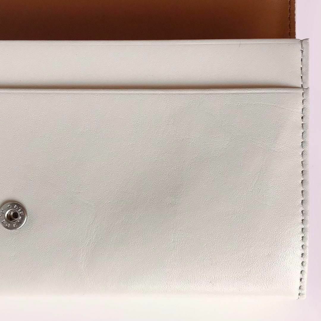 【新品】マーガレットハウエル ベンジャミン かぶせ 長財布 オフホワイト