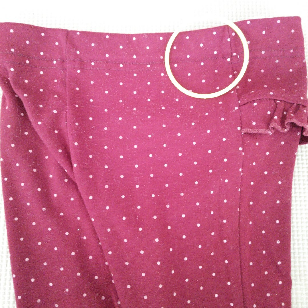 キッズ　スパッツパンツ　サイズ120　赤 キッズ/ベビー/マタニティのキッズ服女の子用(90cm~)(パンツ/スパッツ)の商品写真