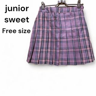 junior sweet ジュニア・スイート プリーツチェックスカート フリー(ミニスカート)