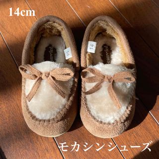 ニシマツヤ(西松屋)の子供14cm モカシンシューズ　西松屋(フラットシューズ)