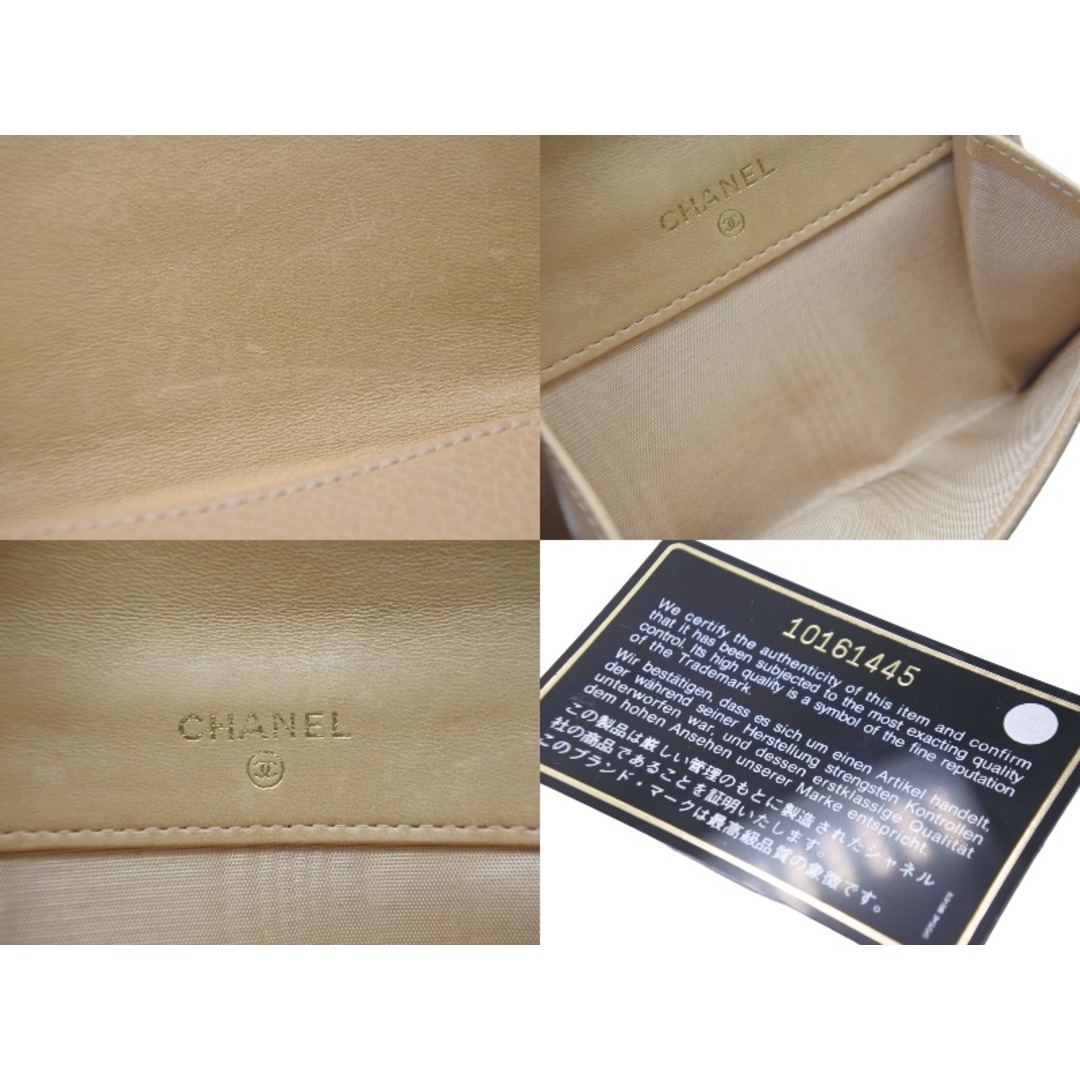 CHANEL - CHANEL シャネル ココマーク 三つ折り財布 10番台 キャビア