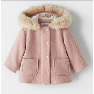 ザラキッズ(ZARA KIDS)のZARA ピンク ダッフルコート size100(ジャケット/上着)