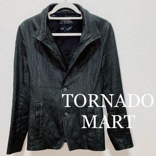 美品 TORNADOMART 黒 本革 テーラードジャケット トルネードマートレザージャケット