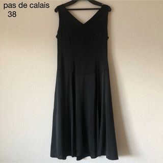 パドカレ(pas de calais)のpas de calais ワンピース　ドレス　サイズ38(ひざ丈ワンピース)