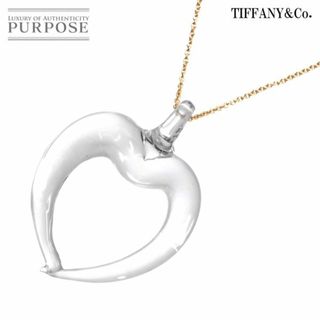 ティファニー(Tiffany & Co.)のティファニー TIFFANY&Co. クリスタル ハート ロング ネックレス 76cm K18 YG イエローゴールド 750 VLP 90206396(ネックレス)