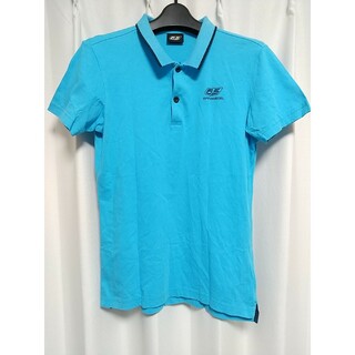 フィフティーファイブディーエスエル(55DSL)の55DSL ワンポイントロゴ 半袖ポロシャツ Ｓサイズ 薄青 55ディーゼル 服(ポロシャツ)