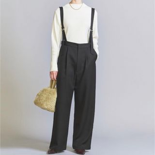 ビューティアンドユースユナイテッドアローズ(BEAUTY&YOUTH UNITED ARROWS)のメランジツイル  サスペンダーパンツ -2WAY/ウォッシャブル-(サロペット/オーバーオール)