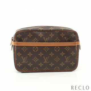 ルイヴィトン(LOUIS VUITTON)のコンピエーニュ23 モノグラム クラッチバッグ セカンドバッグ PVC レザー ブラウン(クラッチバッグ)