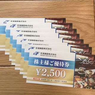 8枚で2万円分　空港施設　株主優待券　レストラン　ブルーコーナーＵＣ店(レストラン/食事券)