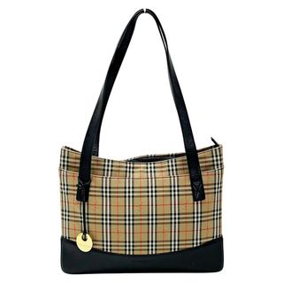 バーバリー(BURBERRY)の☆☆BURBERRY バーバリー トートバッグ キャメル×ブラック シャドーホース クラシックチェック キャンバス×レザー ゴールド金具(トートバッグ)