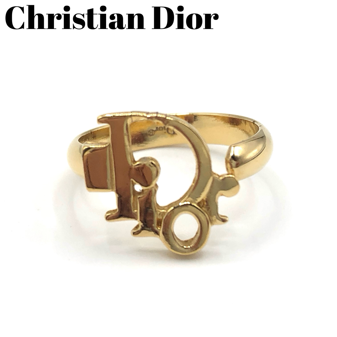 Christian Dior - クリスチャンディオール リング 指輪 ゴールド ロゴ