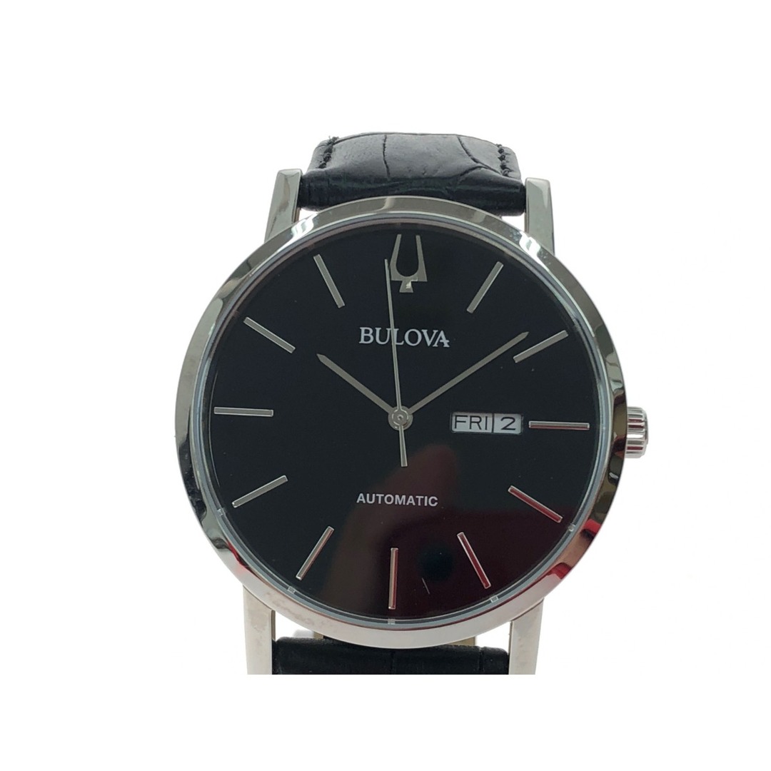 メンズ▼▼BULOVA ブローバ メンズ腕時計 自動巻き Leather Watch 96C131 ブラック