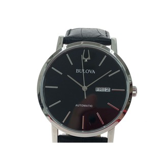 Bulova - ▼▼BULOVA ブローバ メンズ腕時計 自動巻き Leather Watch 96C131 ブラック
