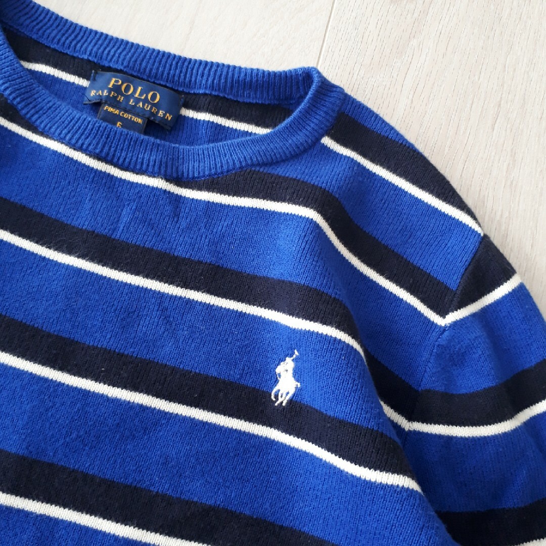 POLO RALPH LAUREN(ポロラルフローレン)のPOLO RALPH LAUREN ボーダー ニット キッズ/ベビー/マタニティのキッズ服男の子用(90cm~)(ニット)の商品写真