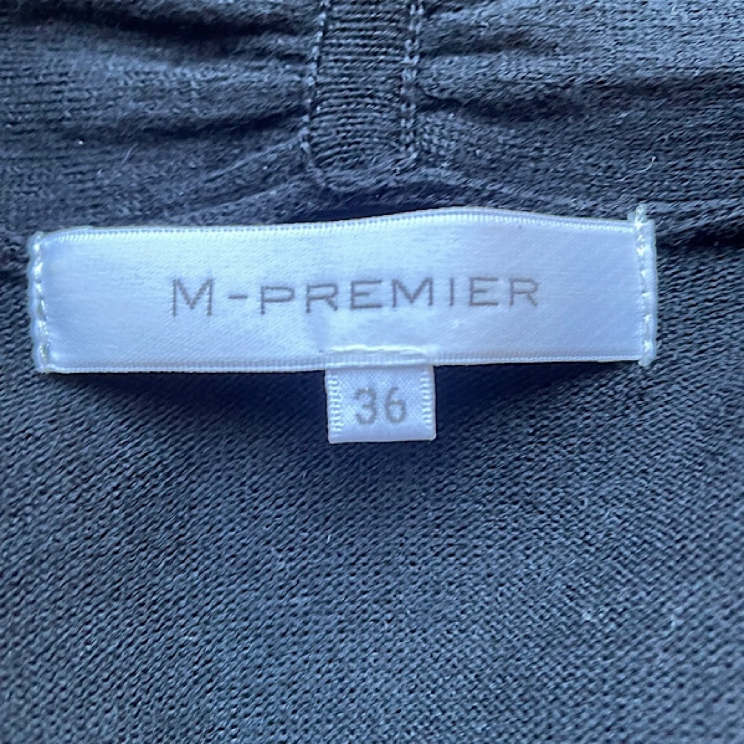 M-premier(エムプルミエ)のM-PREMIER エムプルミエ　カーディガン　黒　ブラック　36 レディースのトップス(カーディガン)の商品写真