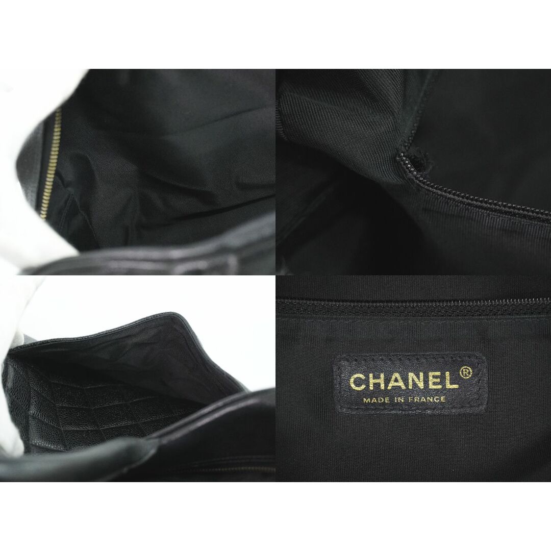 CHANEL(シャネル)の本物 シャネル CHANEL ココマーク マトラッセ ハンドバッグ キャビアスキン レザー ブラック Matelasse バッグ 中古 レディースのバッグ(ハンドバッグ)の商品写真