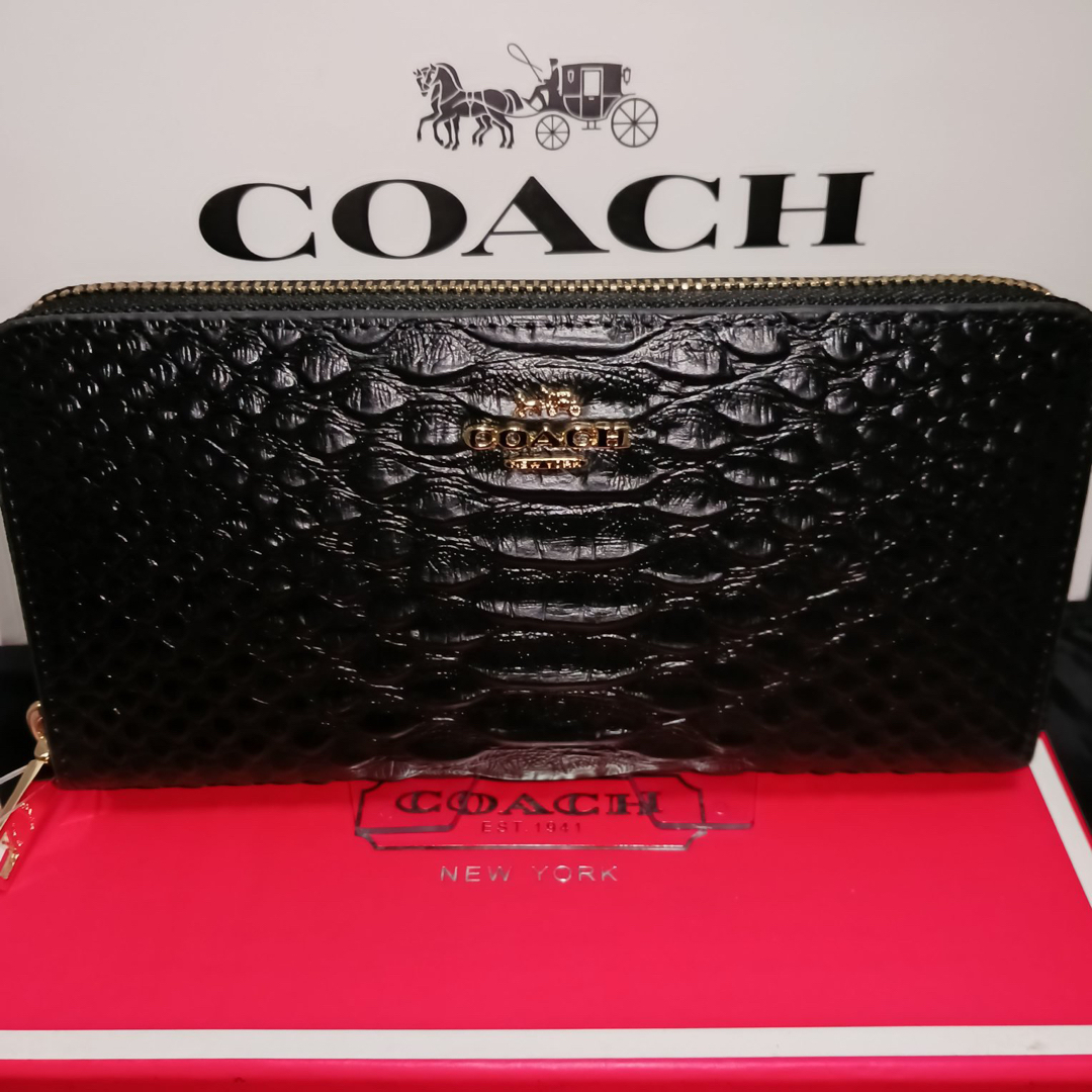 COACH(コーチ)のギフト⭕️ コーチ エンボスドスネーク 本革　長財布 男女兼用 メンズのファッション小物(長財布)の商品写真