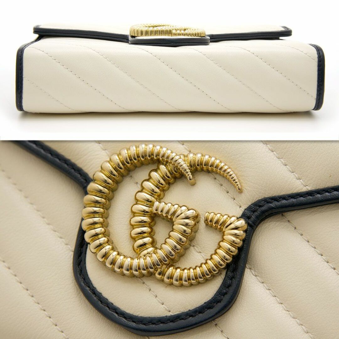 Gucci - 美品 グッチ 長財布 GGマーモント チェーンウォレット 573807