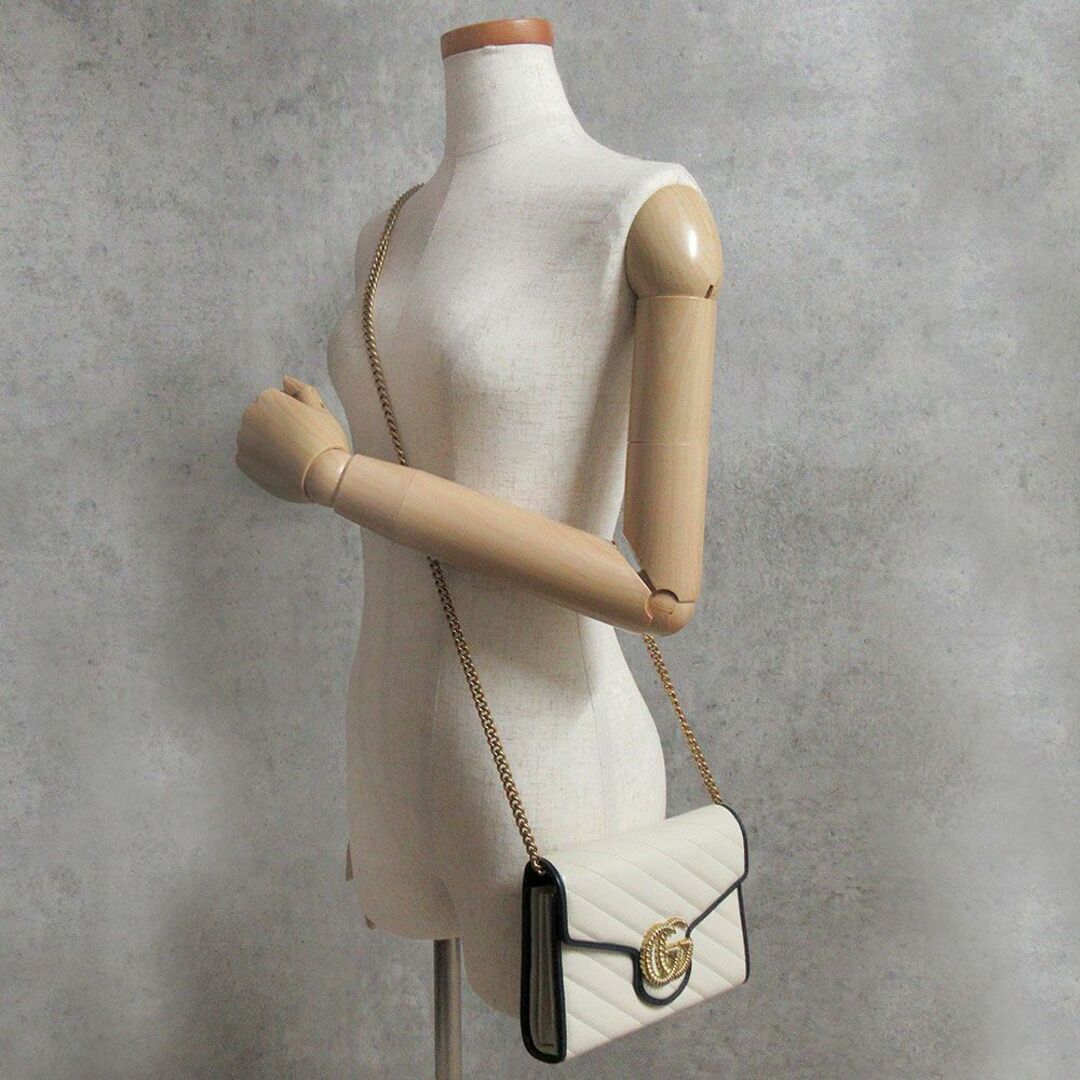 Gucci - 美品 グッチ 長財布 GGマーモント チェーンウォレット 573807