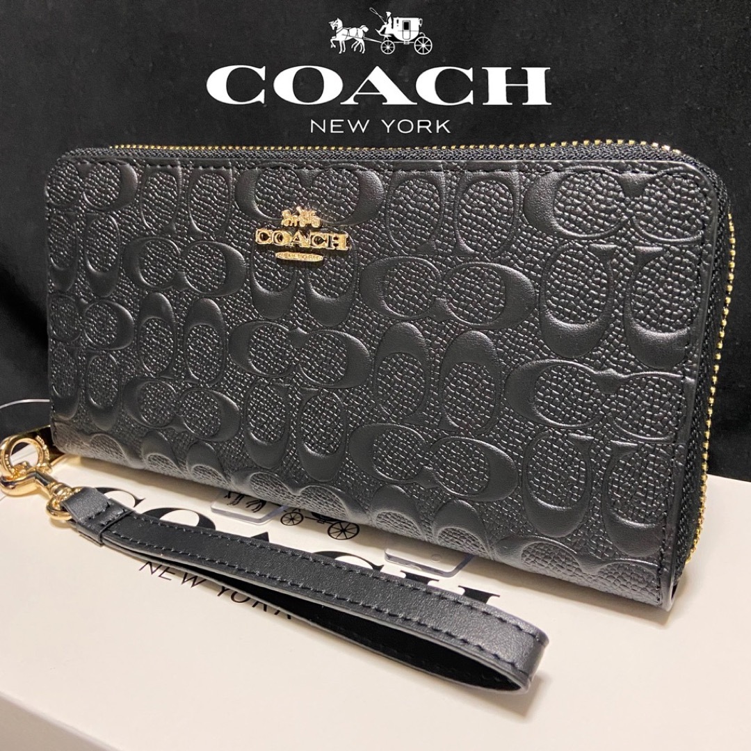 COACH(コーチ)のギフト⭕️ コーチ 本革エンボスドシグ　メンズレディス　長財布 メンズのファッション小物(長財布)の商品写真