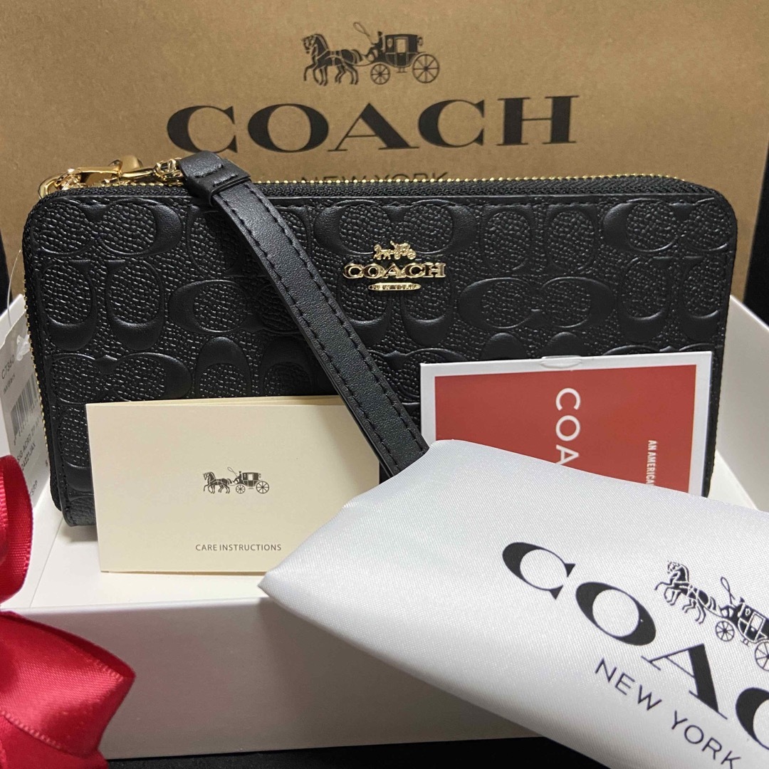 COACH(コーチ)のギフト⭕️ コーチ 本革エンボスドシグ　メンズレディス　長財布 メンズのファッション小物(長財布)の商品写真