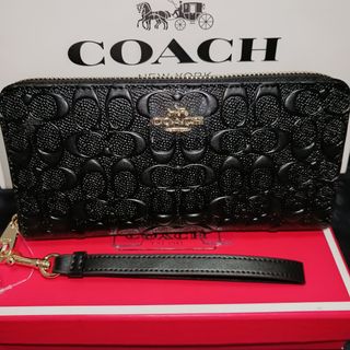 コーチ(COACH)のギフト⭕️ コーチ 本革エンボスドシグ　メンズレディス　長財布(長財布)