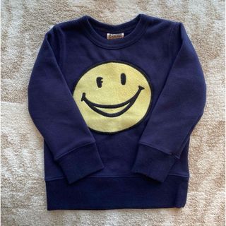 ブリーズ(BREEZE)のエフオーキッズ ニコちゃん 薄手 裏起毛 トレーナー 90(Tシャツ/カットソー)