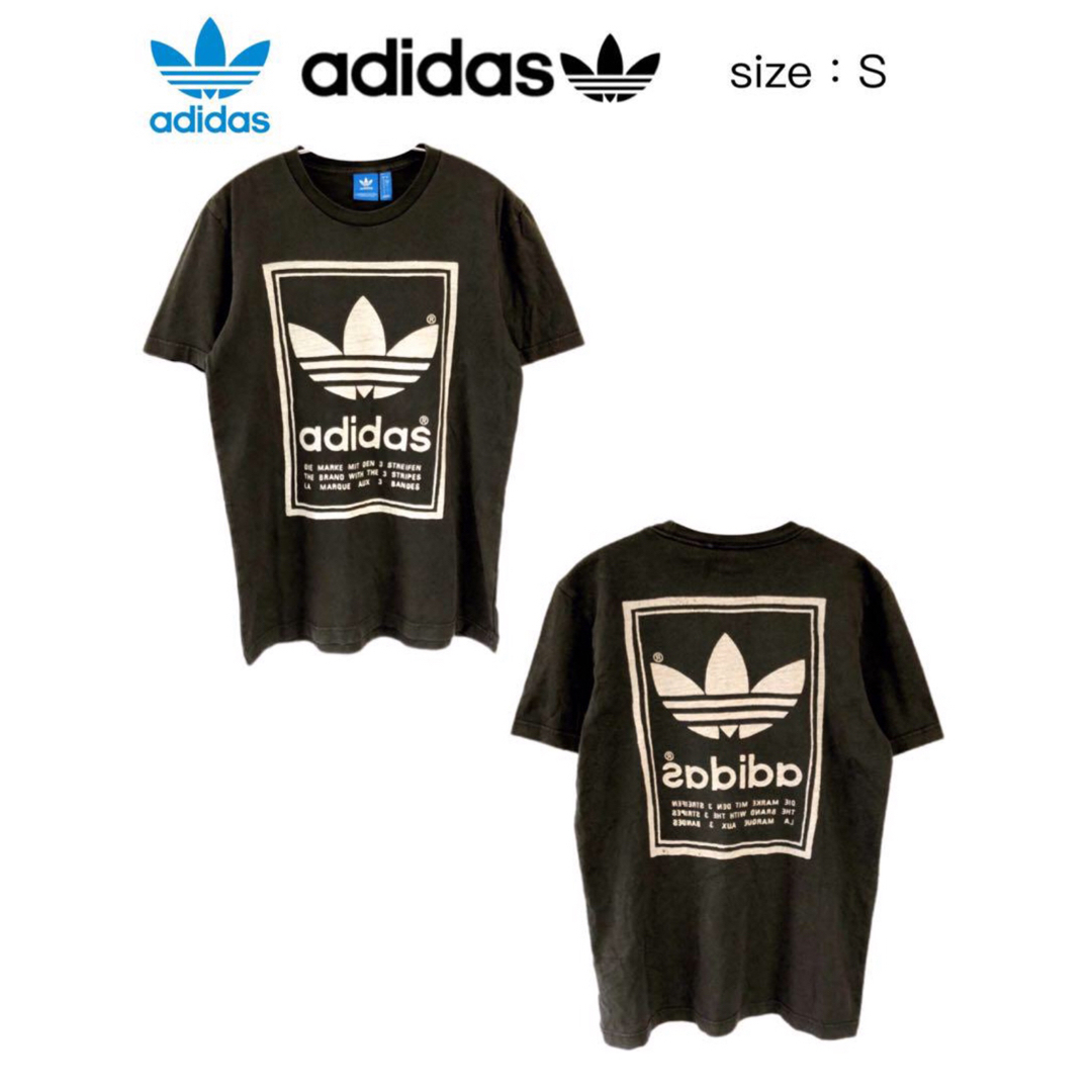 adidas(アディダス)のadidas　トレフォイル　Tシャツ　S　黒　UK古着 メンズのトップス(Tシャツ/カットソー(半袖/袖なし))の商品写真