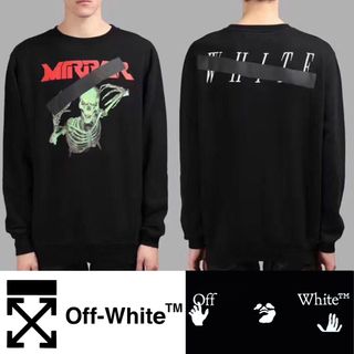 off-white オフホワイト　mirror スカル　スウェット　トレーナー