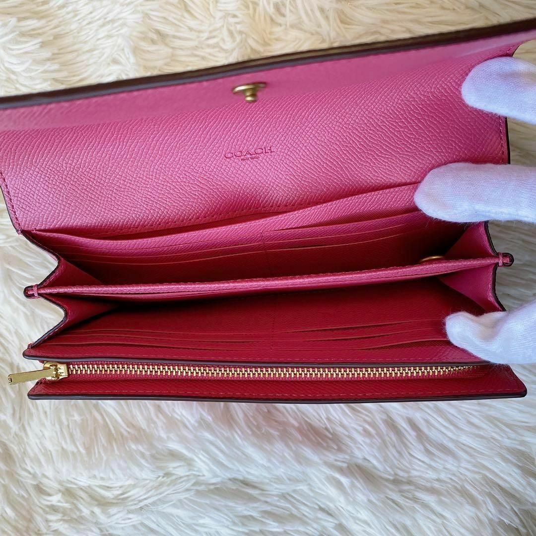 COACH - 美品✨COACH/コーチ 長財布 二つ折り財布 ピンク COACH - 美品✨COACH/コーチ 長財布 二つ折り財布 ピンク