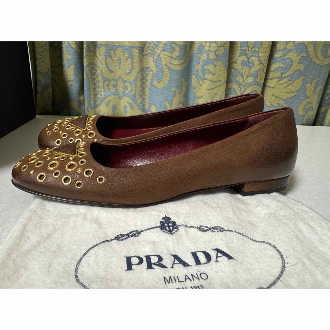 【廃番 / 極美品】 PRADA (プラダ) レディース 山羊革 パンプス ④