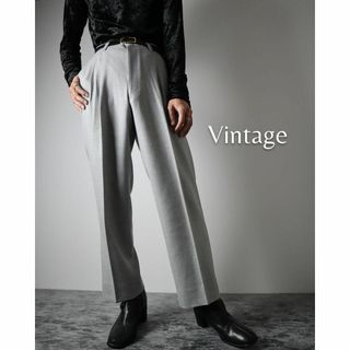 アートヴィンテージ(ART VINTAGE)の【vintage】デッドストック 2タック ウール混 ワイド スラックス W33(スラックス)