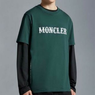 モンクレール(MONCLER)のMONCLER FRAGMENT SSＴシャツ  藤原ヒロシ　L グリーン(Tシャツ/カットソー(半袖/袖なし))