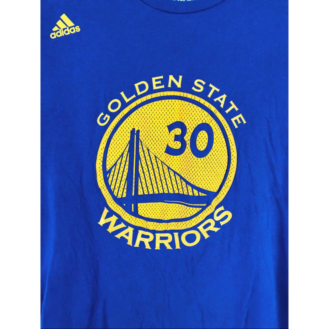 adidas(アディダス)のNBA　ウォリアーズ　ステフィン・カリー　30　Tシャツ　M　青　USA古着 メンズのトップス(Tシャツ/カットソー(半袖/袖なし))の商品写真