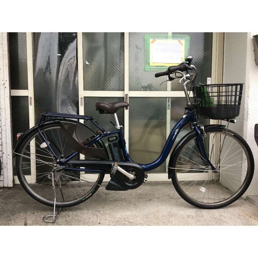 地域限定送料無料　パス　ウィズ　新基準　12,3AH　青　神戸市　電動自転車自転車本体