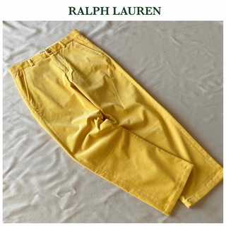ラルフローレン(Ralph Lauren)のポロ ラルフローレン 太畝コーデュロイ ストレッチ パンツ 黄色 イエロー(カジュアルパンツ)
