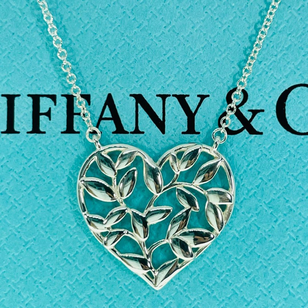 Tiffany ＆ Co ティファニー オリーブリーフ ハート ネックレス