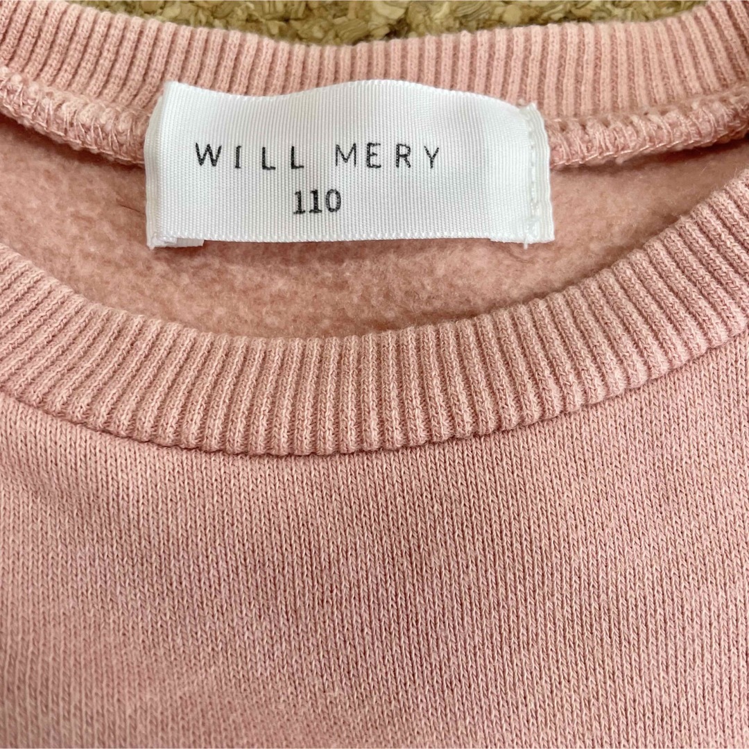 WILL MERY(ウィルメリー)の裏起毛ワンピース110 キッズ/ベビー/マタニティのキッズ服女の子用(90cm~)(ワンピース)の商品写真