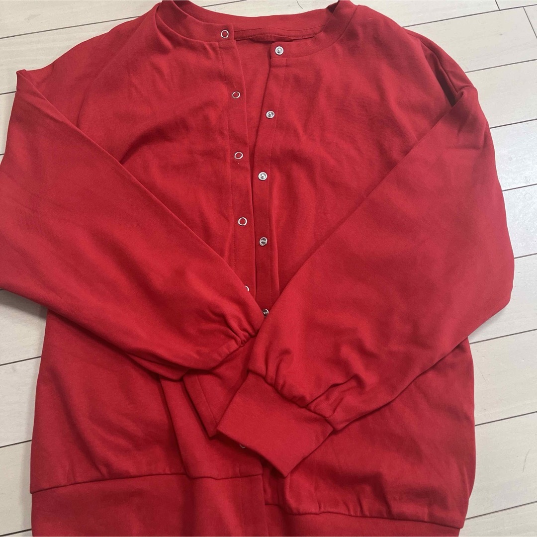 GU(ジーユー)のGUカットソーオーバーサイズカーディガン150 キッズ/ベビー/マタニティのキッズ服女の子用(90cm~)(カーディガン)の商品写真