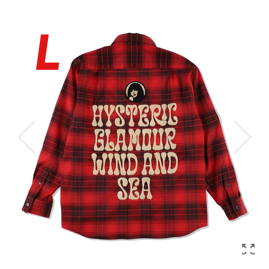 HYSTERIC GLAMOUR(ヒステリックグラマー)のHYSTERIC GLAMOUR x WDS CHECK SHIRT / RED メンズのトップス(シャツ)の商品写真