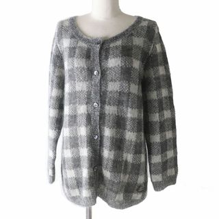 美品 モンクレール 19年 MAGLIONE スパンコールロゴニット セーター レディース ピンク XS カシミヤ混 MONCLER