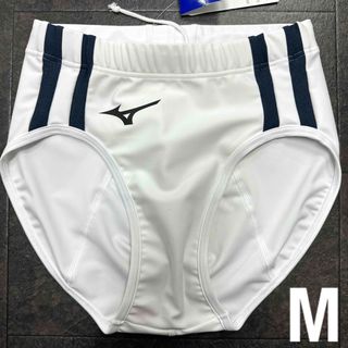 ミズノ(MIZUNO)のミズノ　女子陸上レーシングショーツ　ホワイト×ネイビー2本線　Mサイズ　新品(陸上競技)