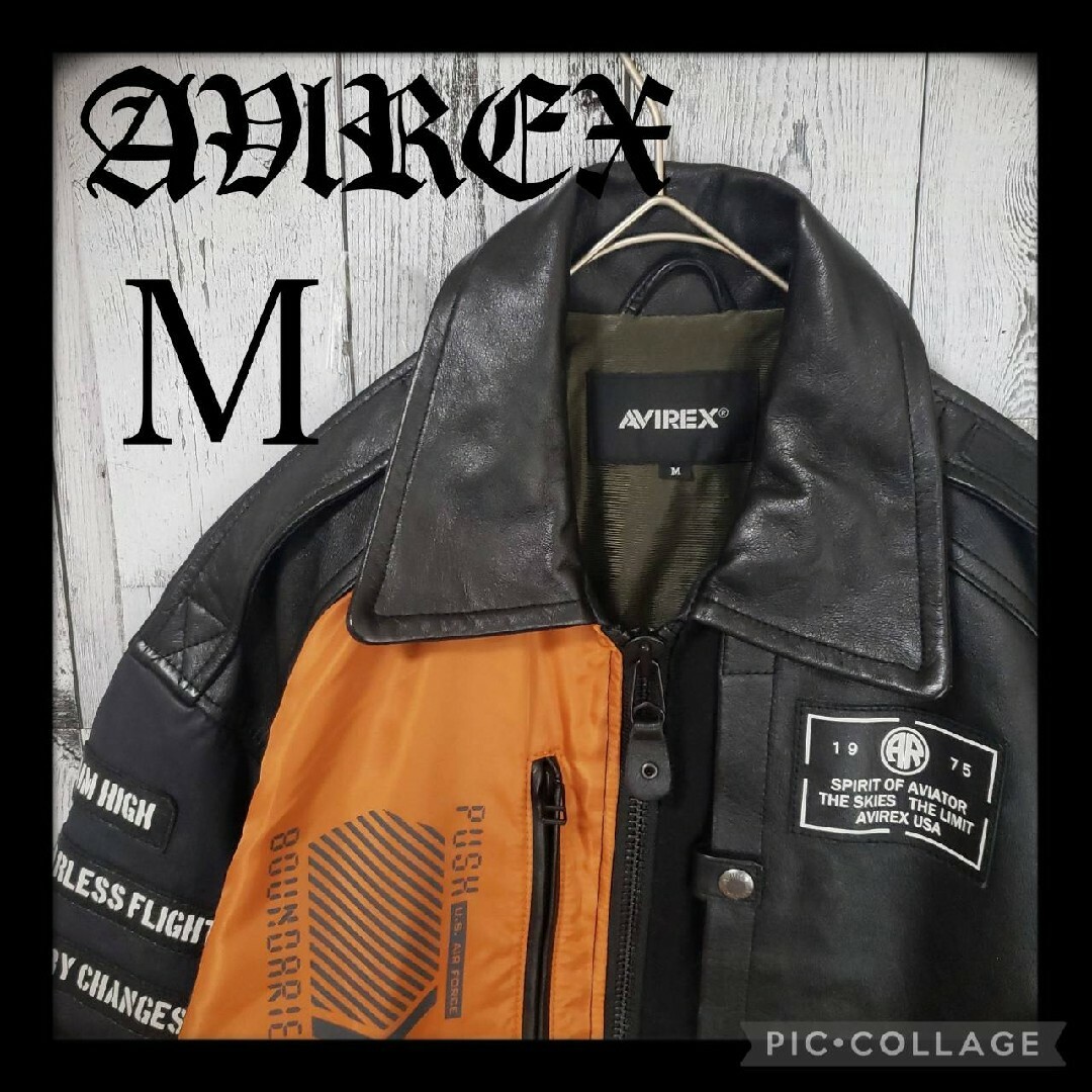 AVIREX - 【極美品】 AVIREX アーミーメカニックジャケット ラムレザー