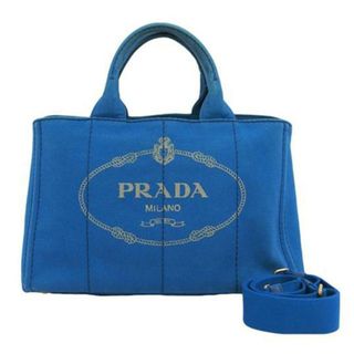 PRADA プラダ キャンバス ハンドバッグ ショルダーバッグ/カナパ/2WAYトートバッグ/ブルー/204/ブランドバック/Bランク/04【中古】(その他)