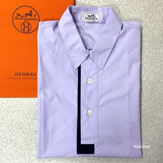 エルメス(Hermes)の国内正規品 23SS 極美品 M エルメス コットン ハーフボタン 半袖シャツ(Tシャツ/カットソー(半袖/袖なし))