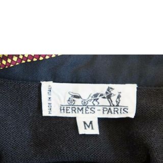 br>HERMES エルメス/シルクスカーフカシミヤニット切替シャツ/M 