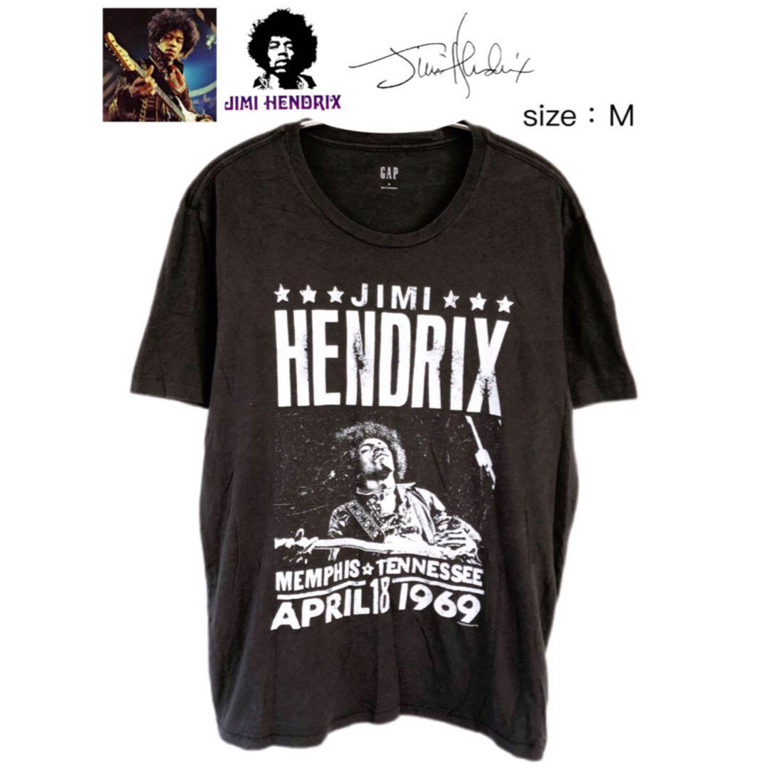 GAP(ギャップ)のJimi Hendrix　ジミ・ヘンドリックス　Tシャツ　M　黒　USA古着 メンズのトップス(Tシャツ/カットソー(半袖/袖なし))の商品写真