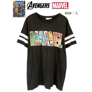 マーベル(MARVEL)のAvengers　アベンジャーズ　Tシャツ　L　黒　USA古着(Tシャツ/カットソー(半袖/袖なし))